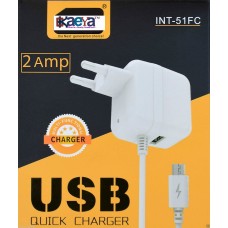 OkaeYa -INT-51FC Genuine 2 Amp Mobile Phone Charger With Micro USB Port (color may very)